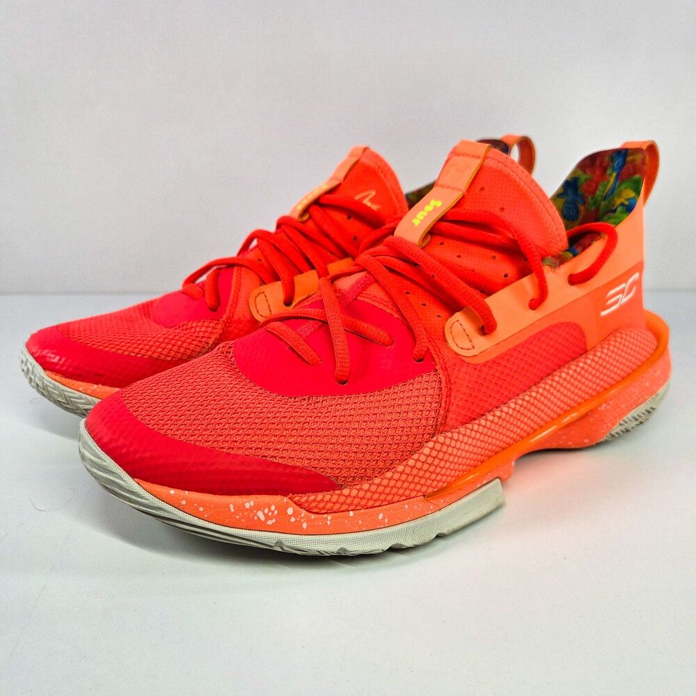 Under Armour Curry 7 Sour Patch Kids Peach Plasma 3021258-603 Men’s 9.5